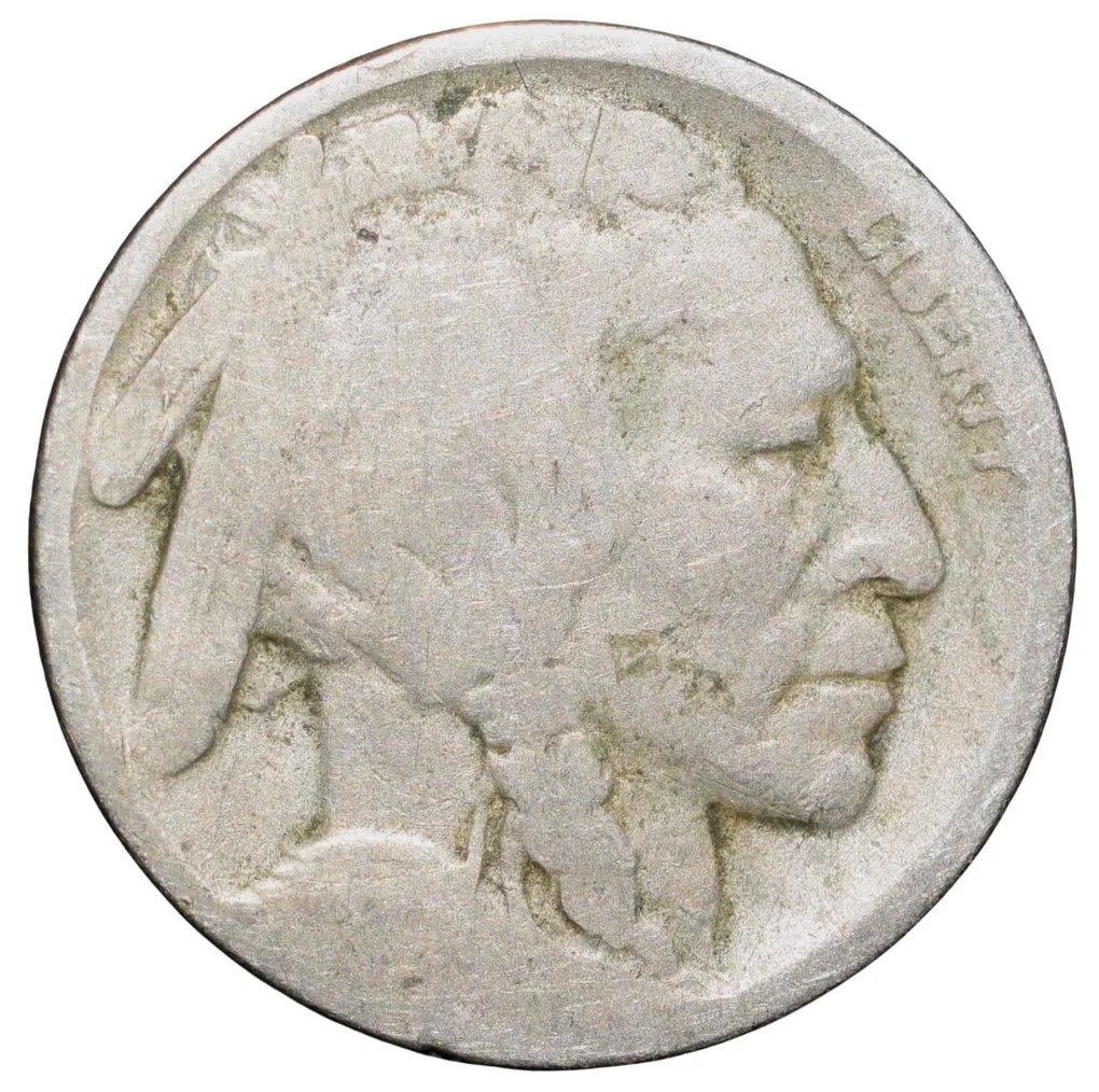 Copper-Nickel 5 Cents of USA (19th Cen. AD) with Standing American Bison Rare