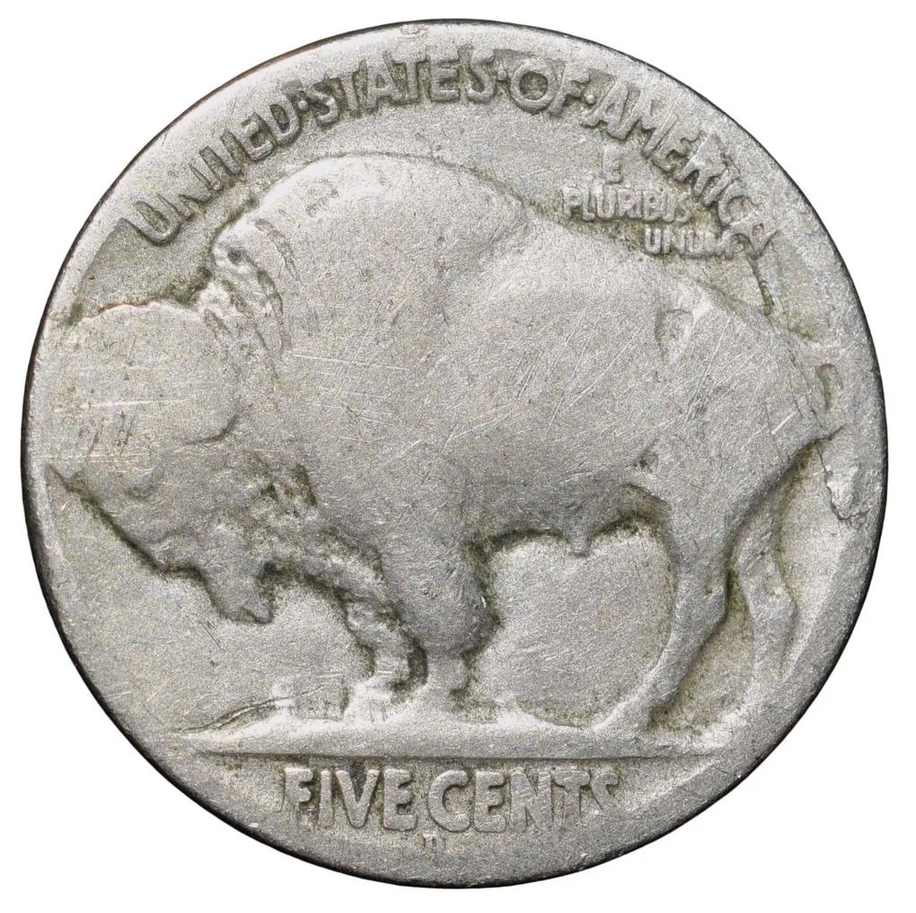 Copper-Nickel 5 Cents of USA (19th Cen. AD) with Standing American Bison Rare