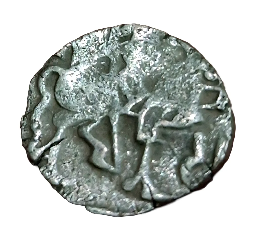 Ancient India Hindu Shahi Silver Jital Weight= 3.5g Approx Samantadeva (C.850-1,000 AD) in Collectable Grade.