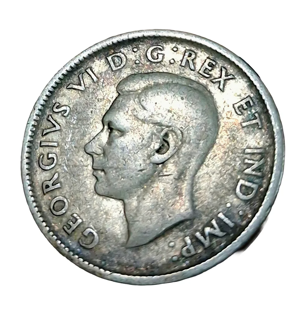 Canada Silver 25 Cents Year 1940 King George-VI in Collectable Grade.