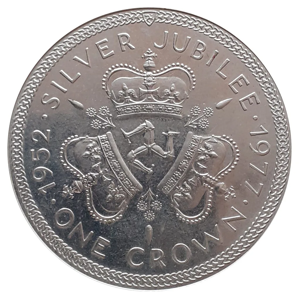 1 Crown Queen Elizabeth II Silver Jubilee Silver Issue Limited Issue