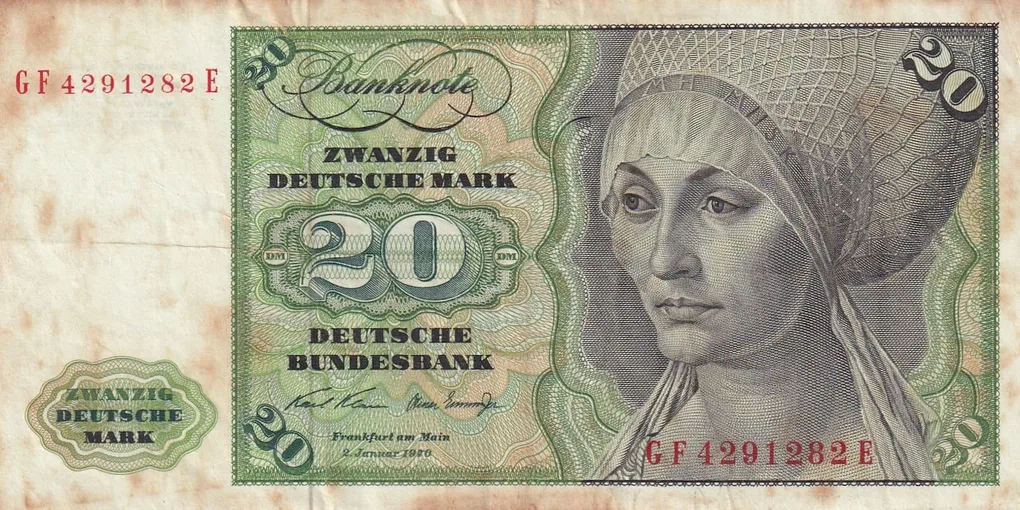 Germen 20 MARK 1970 Rare Note #B-2