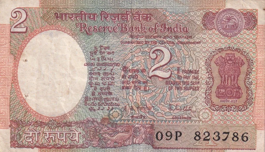 786 Fancy Number 2 Rupees Set Light Governor R.N Malhotra Rare Note