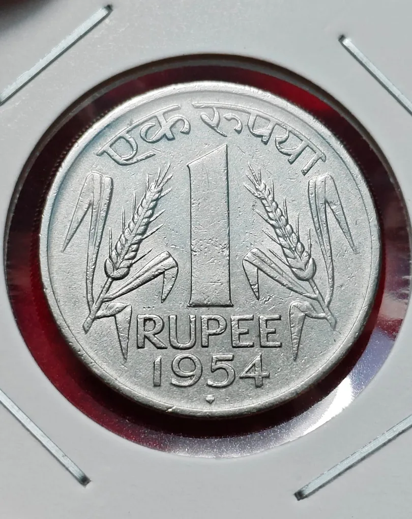 Rare One Rupee 1954 Coin