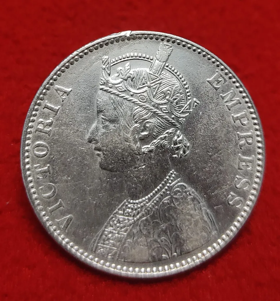 One Rupee Silver Coin Victoria Empress 1898 Bombay Mint