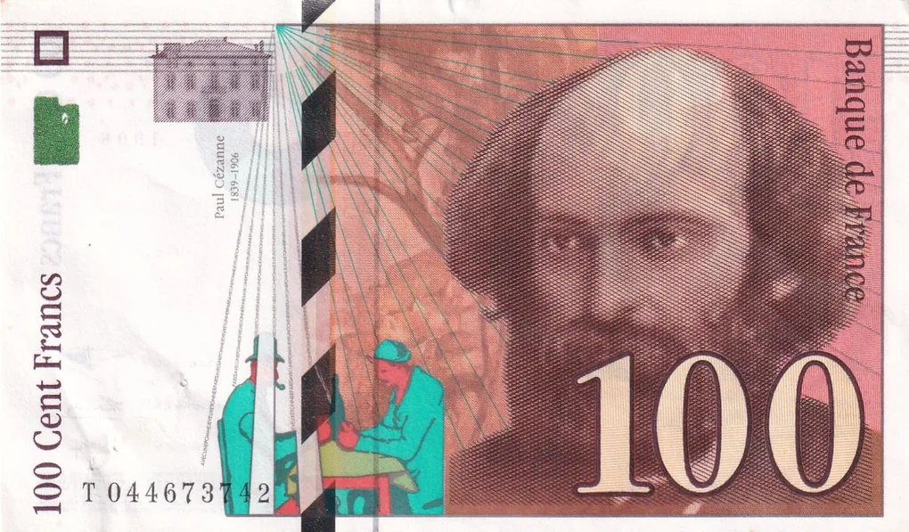 France 100 Cent Francs 1839-1906 Paul Cezanne UNC Bank Note