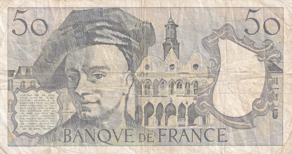 France 50 Francs (Maurice Quentin) Bank Note
