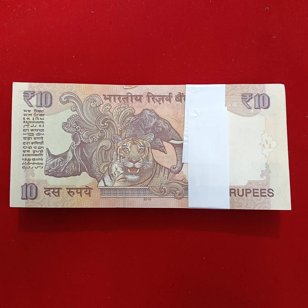 Ten Rs Old Gandhi Bundle Governor Raghuram Rajan Gem Unc Condition 863301