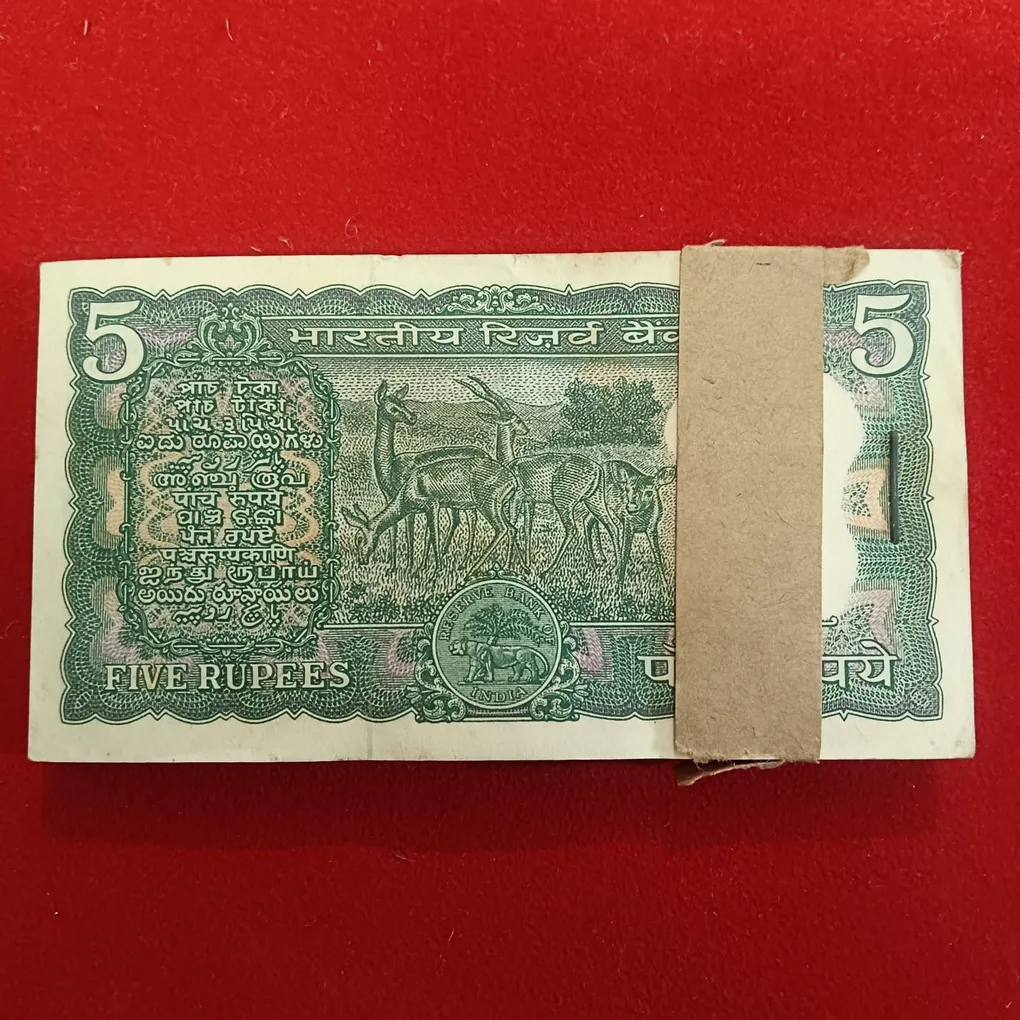Ex Rare Five Rs Deer Full Bundle Governor S Jaganathan Unc Condition Full Bundle 392101