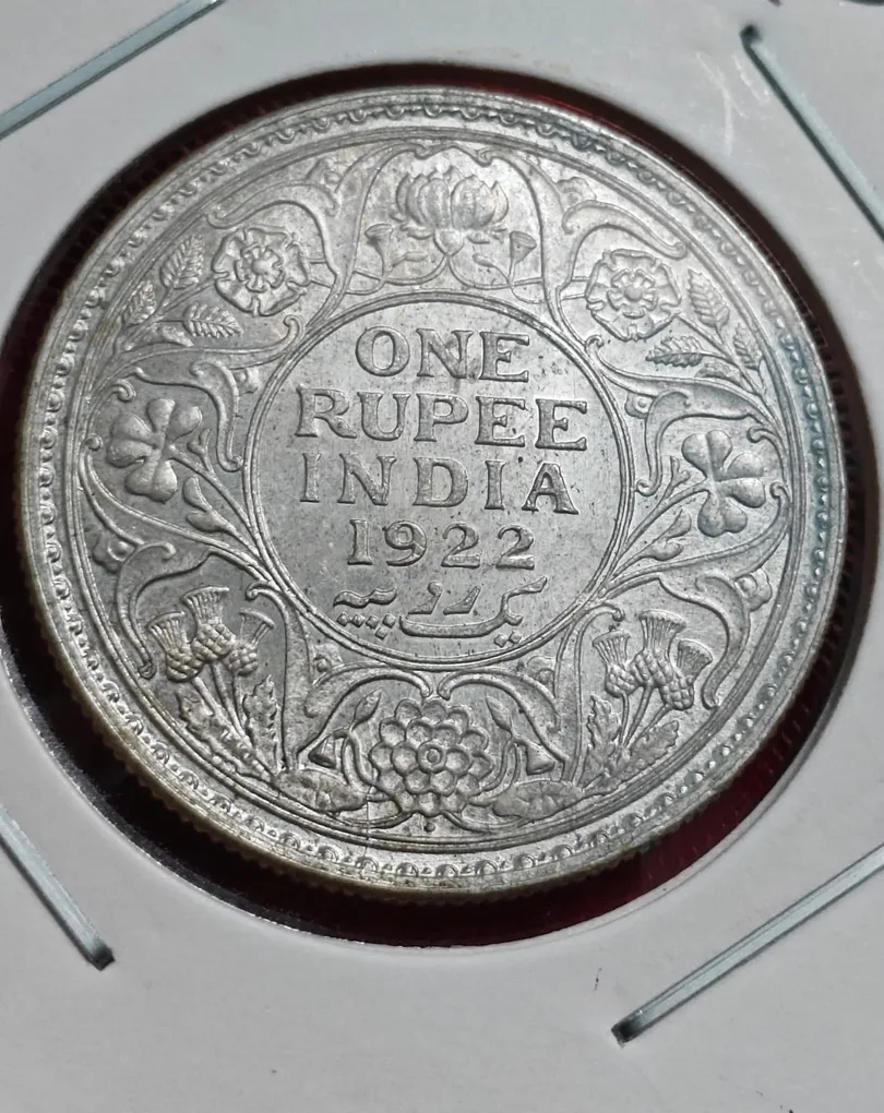 One Rupee 1922 Bombay Mint George V King Emperor Coin