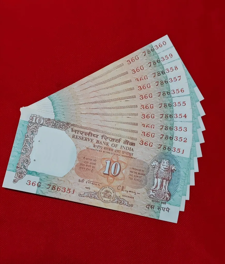 Rare 10 Rupee Note Starting 786 Shalimar Issue GEM UNC Condition Each Note Price 495