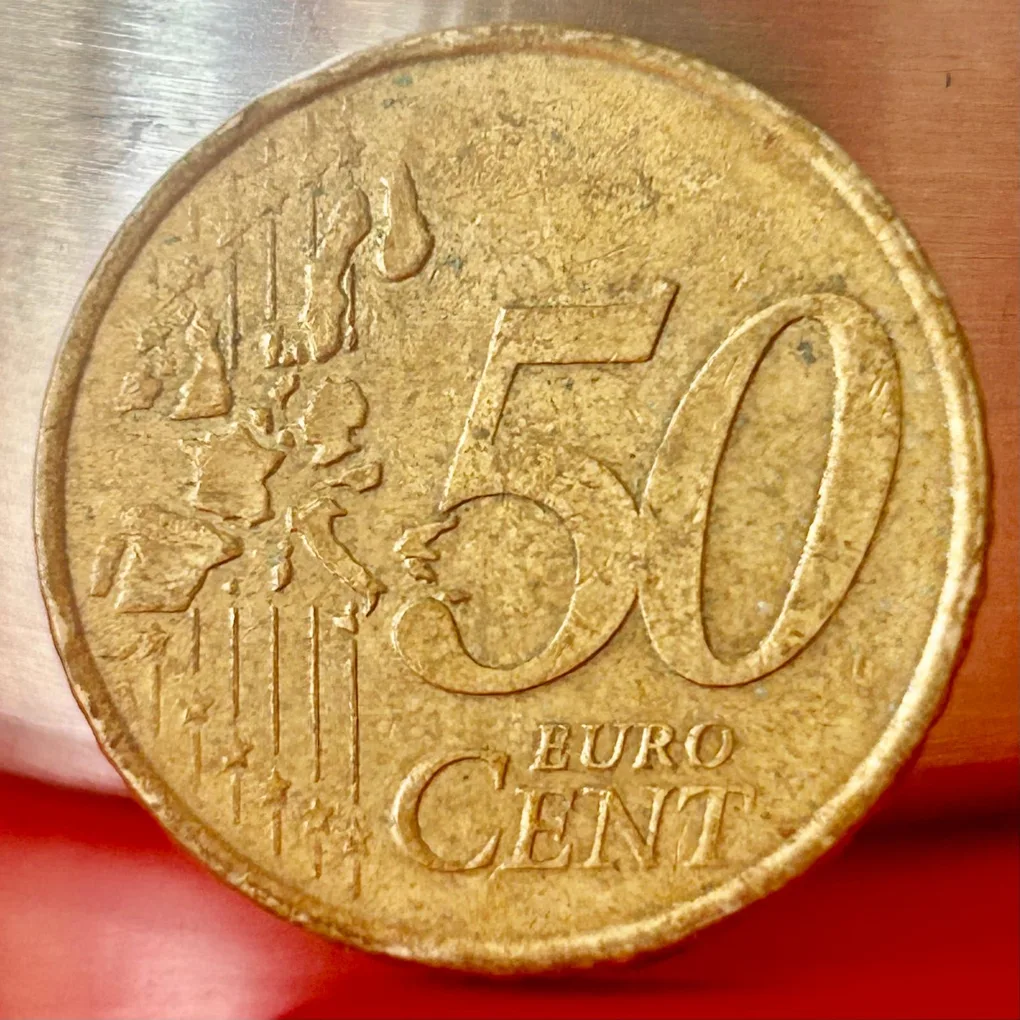 Rare France 50 Euro Cent 1999 1st Map Pierre Rodier Mint Metal Nordic gold