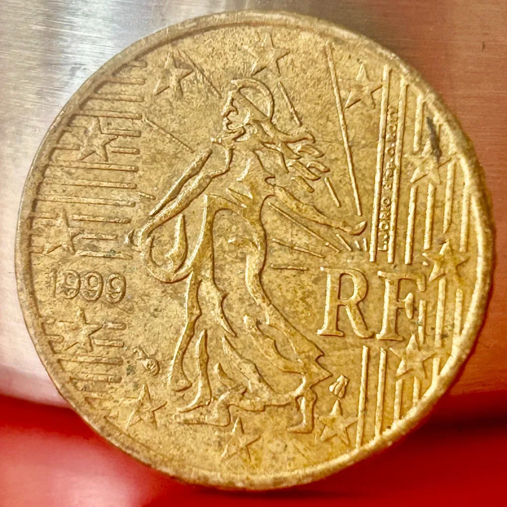 Rare France 50 Euro Cent 1999 1st Map Pierre Rodier Mint Metal Nordic gold
