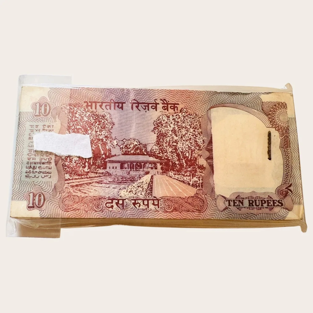 Rs 10 Shalimar Garden Venkataraman Issue Serial Bundle Unique and Rare