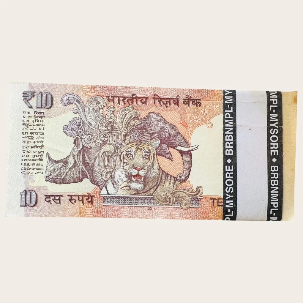 Rs 10 Raghuram Rajan Inset A 2014 Issue Serial Bundle Unique and Rare