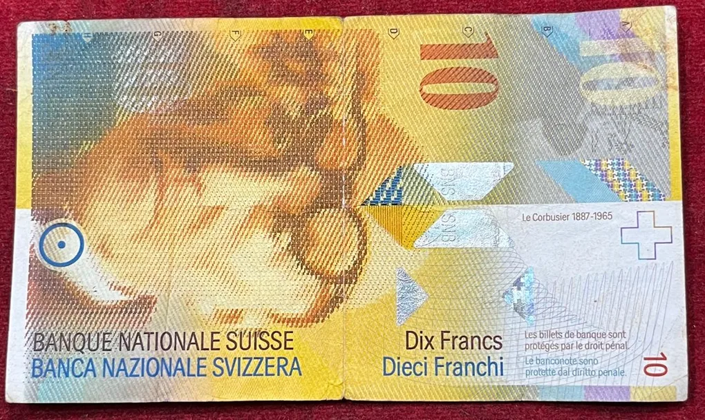 Switzerland 10 Francs 8th Series Bank Note #B-2