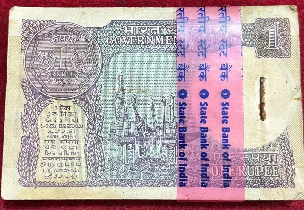 (100 Note ) MIX Governor 1 Rupees UNC #SKU-2
