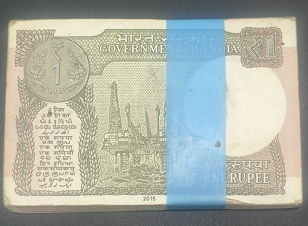 2015 One Rupees Serial Packet with Fancy Number 344344# SK-20