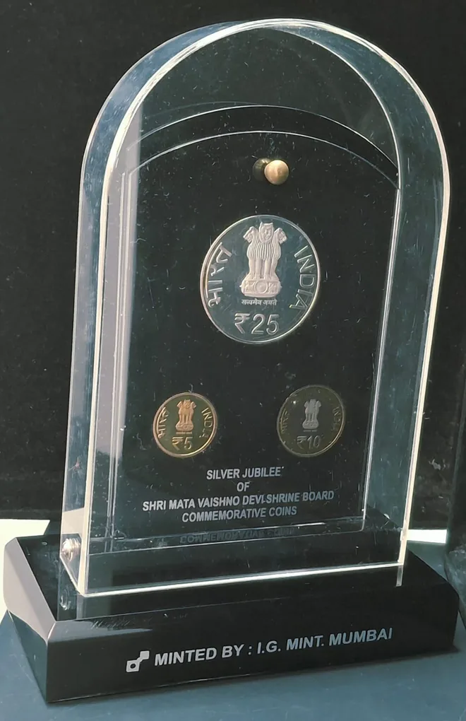 Silver Jubilee of Shri MATA Vaishno DEVI Shrine Board ( 3 Coins Set ) V. I .P Set Extremely Rare