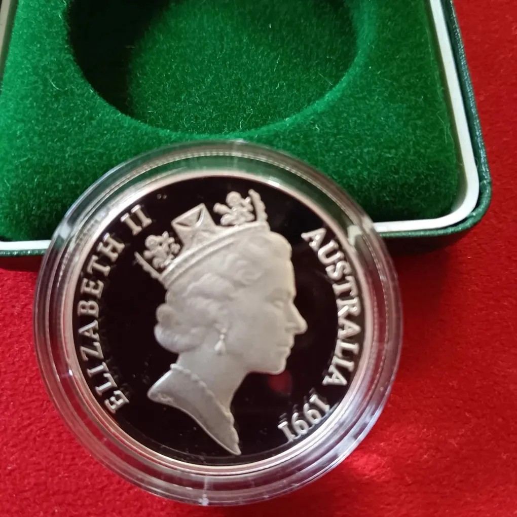 Extremely Rare Elizabeth Australia Ten Dollar Silver Proof Coin 1991 Year Tasmania Royal Australian Mint