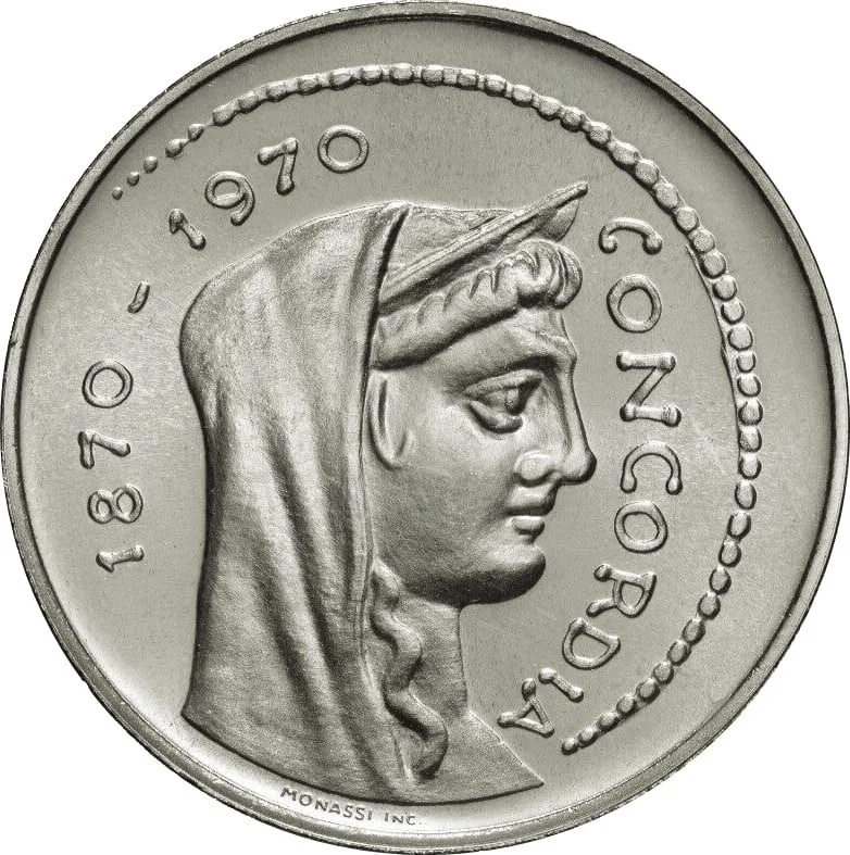 Italy 1000 Lire 1970 Capital Rome Commemorative issue Silver (.835) Weight 14.6 gram unc condition big size coin #08