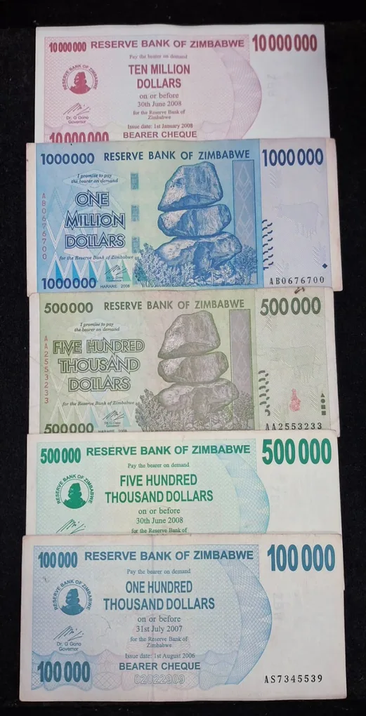 Zimbabwe Big Size Big Denomination Rare (20 Pcs Set) Lowest Price