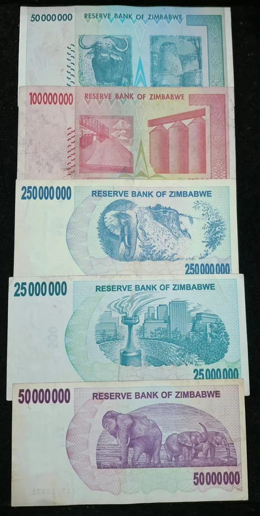Zimbabwe Big Size Big Denomination Rare (20 Pcs Set) Lowest Price