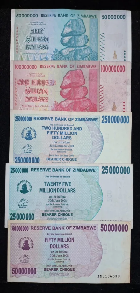 Zimbabwe Big Size Big Denomination Rare (20 Pcs Set) Lowest Price