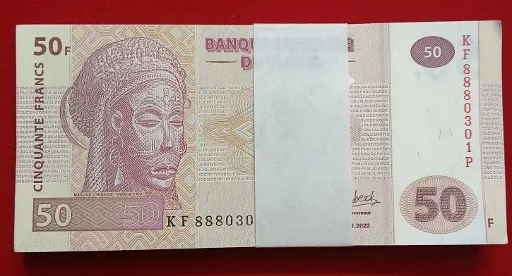 Congo 50 Francs 100 Notes Serial Bundle Rare
