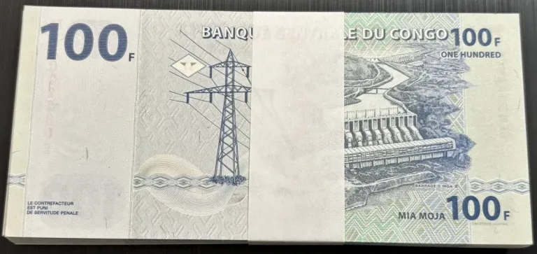 Congo 100 Francs 100 Notes Serial Bundle Rare