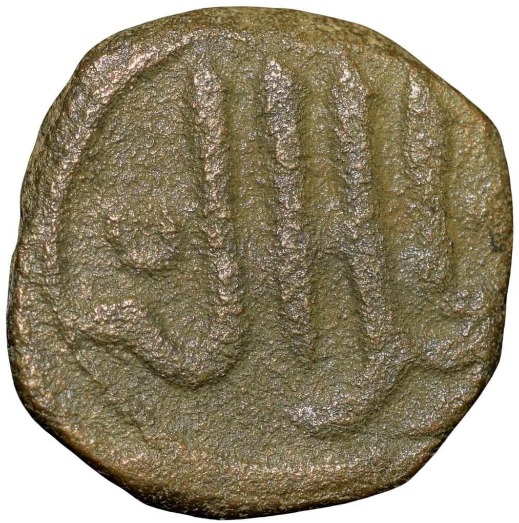Copper 1/4 Gani? of Ahmad Shah II(AD1435-57) of Bahamani Sultanate Type BH91 Rare