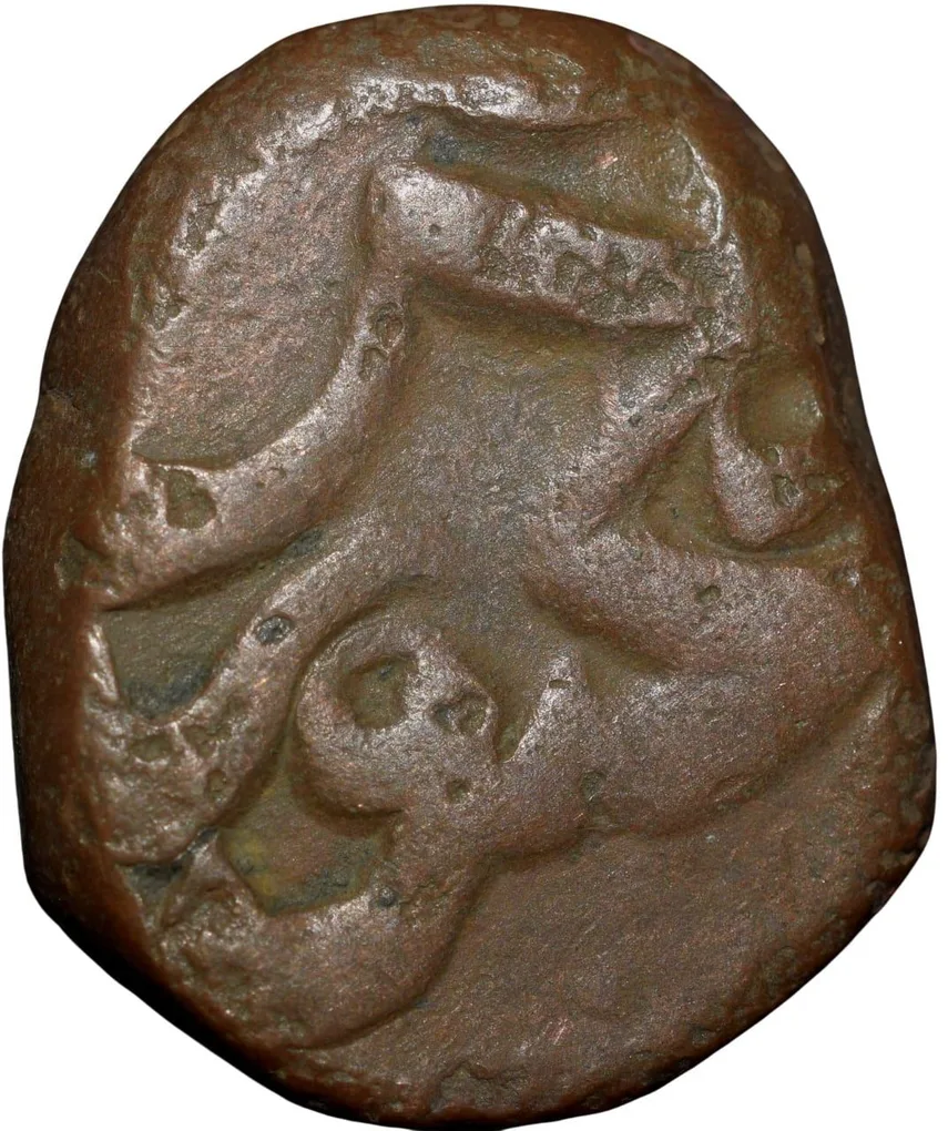Copper Dam of Muhammad Shah(AD1719-1748) of Elichpur Mint KM A430.1