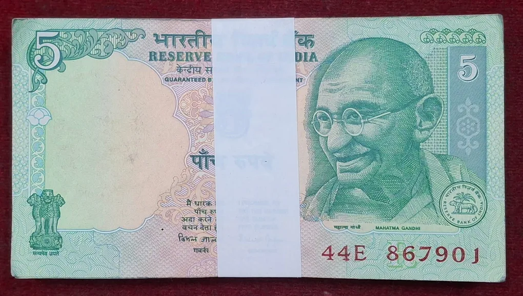 5 Rupees Gandhi Governor D.Subbrao Rare Serial Packet
