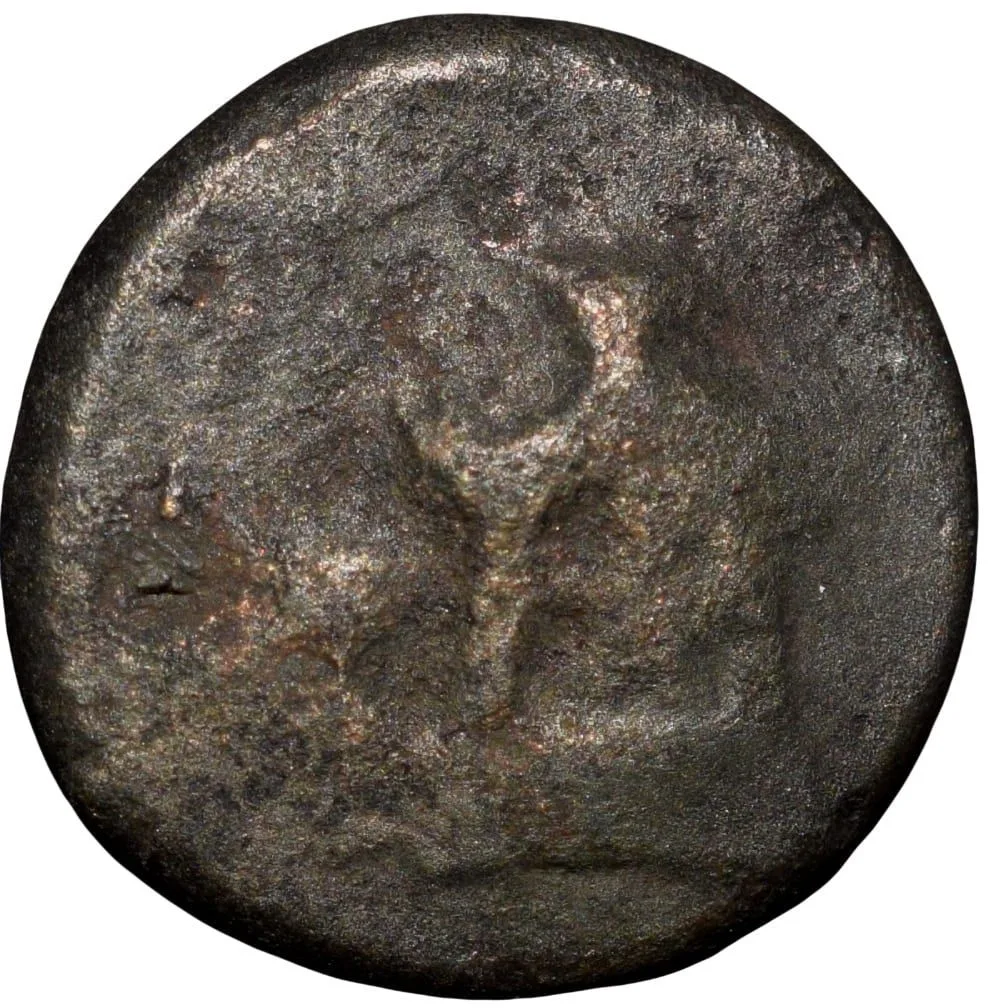 Copper-Alloy 1/8 Karshapana of Vishnu Mitra(2nd Cen. BC) of Panchala's of Ahichhatra - Rare
