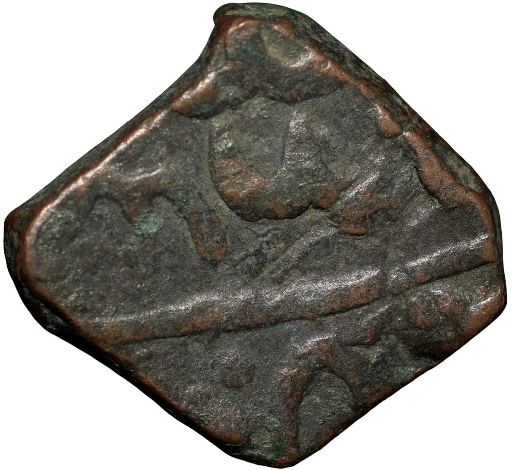 Copper Dam of Muhammad Shah(AD1719-1748) of Elichpur Mint KM A430.1