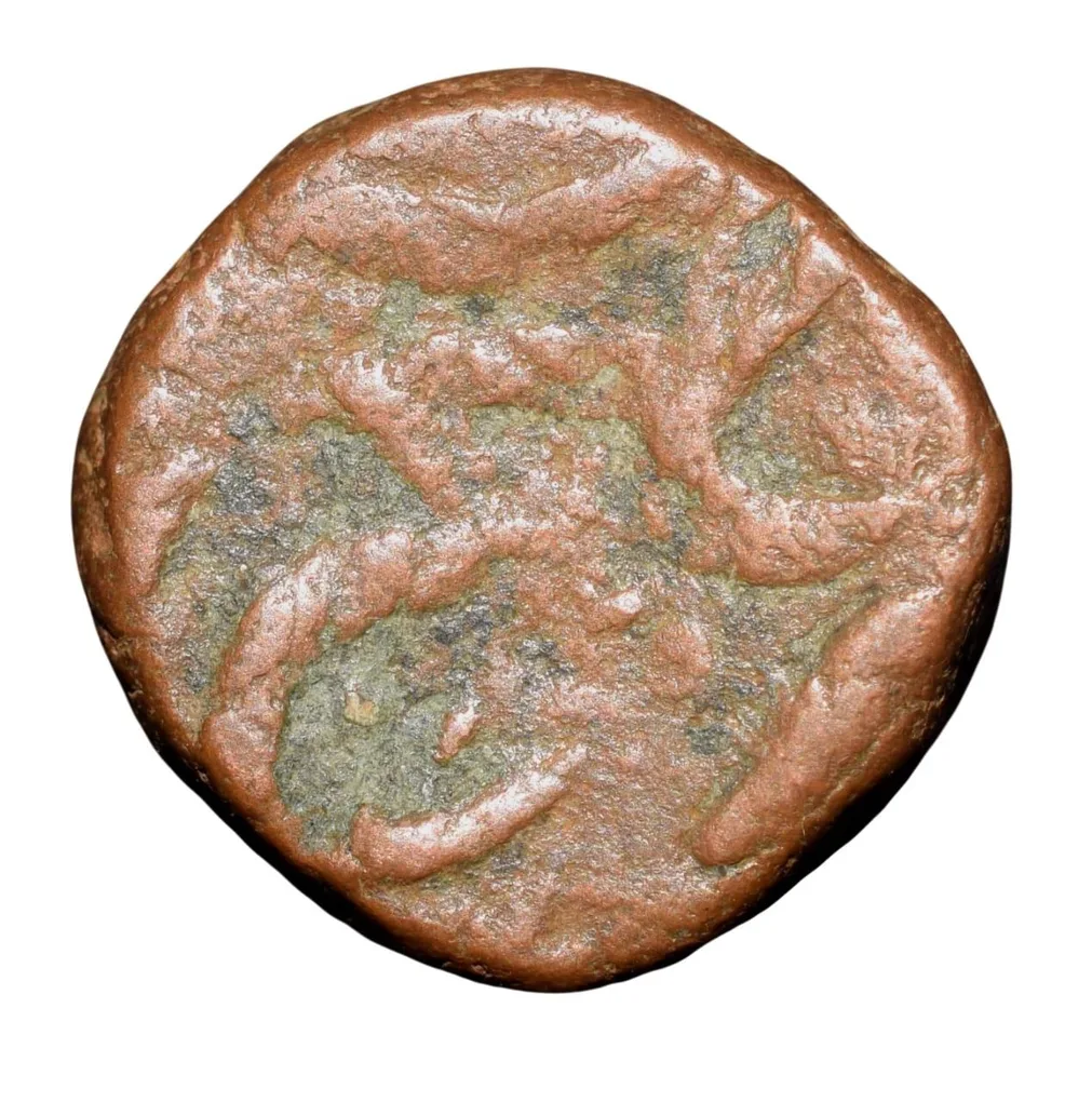 Copper Paisa of Namdar Khan (18th Cen. AD) of Hyderabad Feudatory of Elichpur with Tiger Left KM # C10a