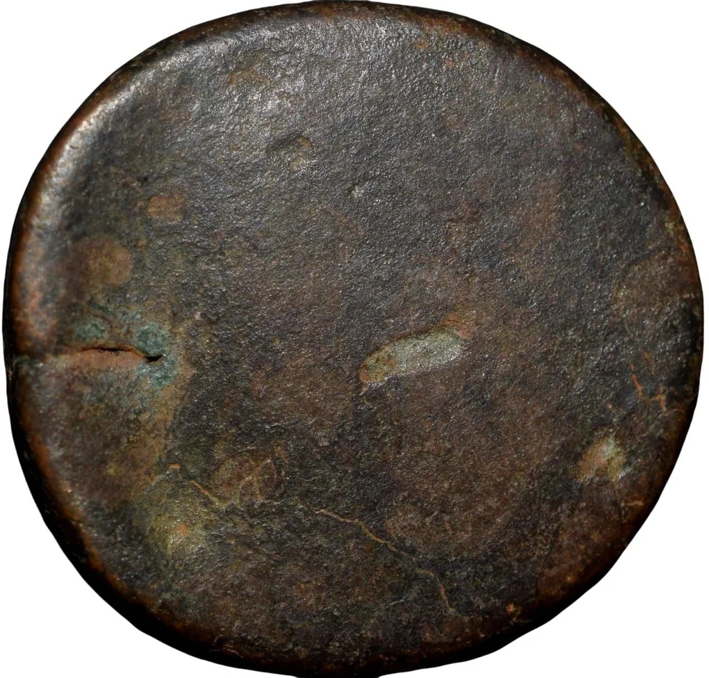Copper Paisa of Nawab Jahangir Muhammad Khan (AD 1837-1844) of Bhopal State KM C21a Retrogade Very Rare