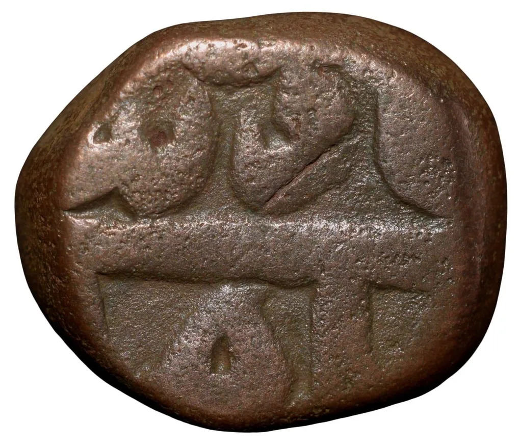 Copper Dam of Muhammad Shah(AD1719-1748) of Elichpur Mint KM A430.1
