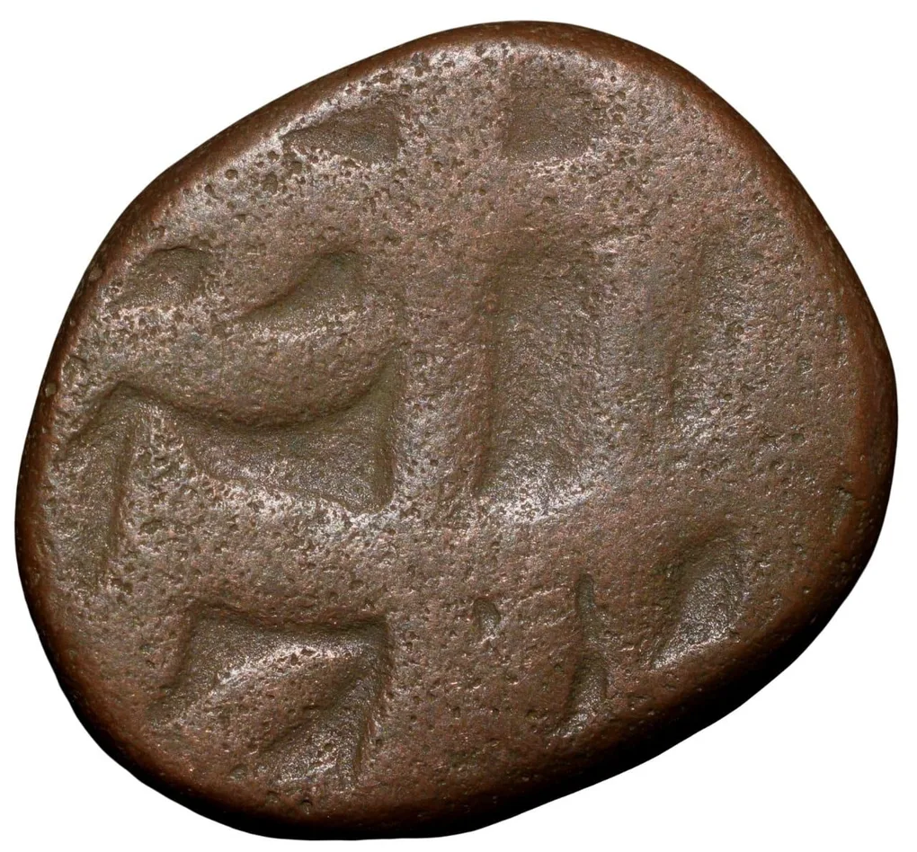 Copper Dam of Muhammad Shah(AD1719-1748) of Elichpur Mint KM A430.1