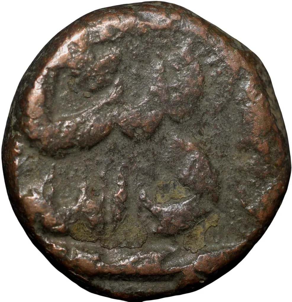 Copper Dam of Muhammad Shah(AD1719-1748) of Elichpur Mint KM A430.1