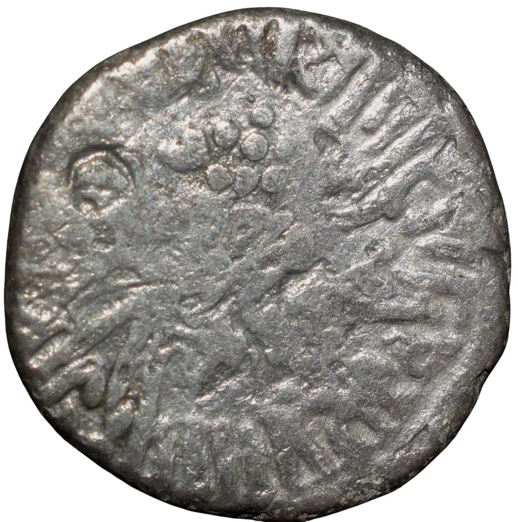 Silver Drachma of Rudrasena II(AD255-77) of Western Kshatrapas Portrait Issue