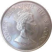 Falkland Islands 50 Pence 1987 - Elizabeth II WWF Rare UNC Coin with Capsule # 1021