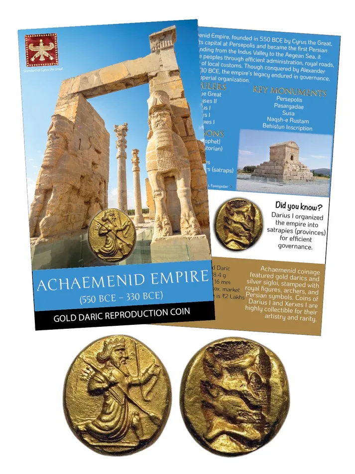 Achaemenid Empire Gold Daric Gold Issue Blister Pack Ultra Unique and Rare