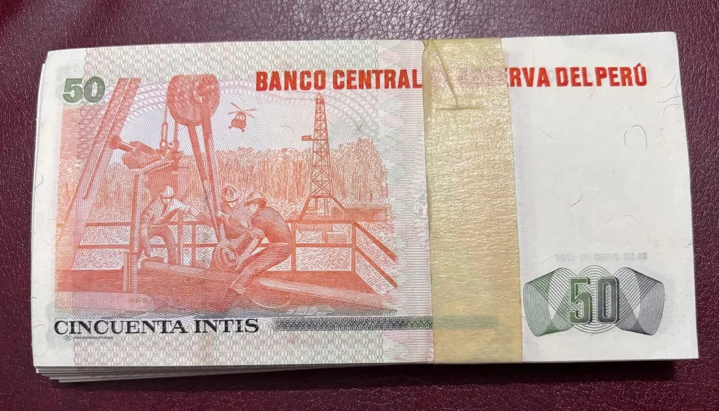 Peru 50 Soles Serial 100 Notes Bundle