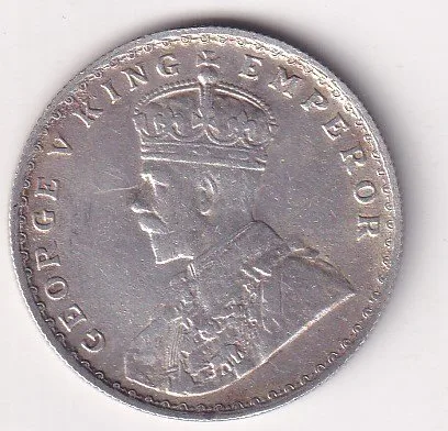 British-India 1 Rupee 1919 - George V Rare Silver Coin #V-112