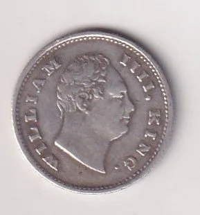 British-India ¼ Rupee 1835 - William IV Rare Silver Coin #V-106