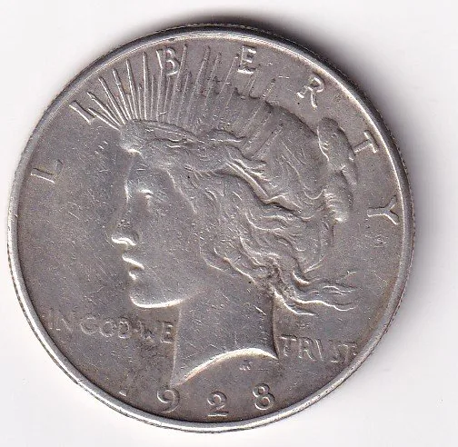 United States America silver 1 Dollar 1928 "Peace Dollar" # V-118