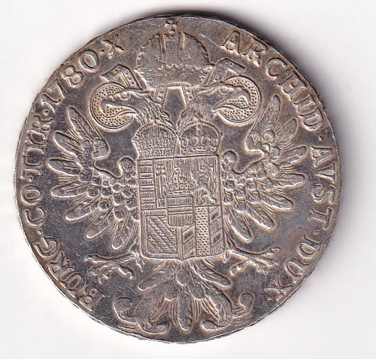 Austria Maria Theresa Taler Restrike 1780 Sliver Coin (Weight 28.07 g)#V-196