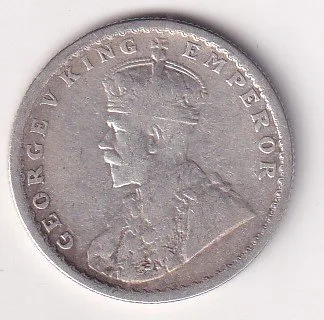 British-India  ½ Rupee 1927 - George V Rare Silver Coin #V-249