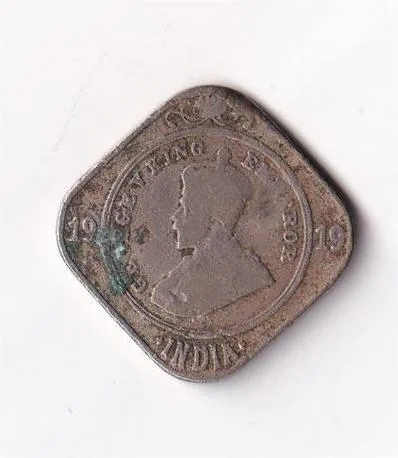 British India Two Anna 1919 Rare Coin #I-152
